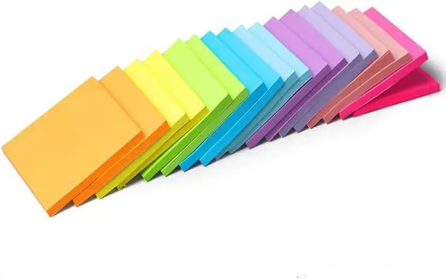 Alt view image 2 of 7 - Sticky Notes 3x3 Inches, 9 Color,18 Pads/Pack,1008 Sheets, Self-Stick Note Pads, 56Sheets/pad Notebook,Use for School,Home, Office, Notebook (Bright Color)