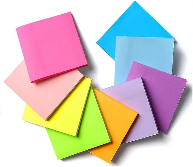 Alt view image 3 of 7 - Sticky Notes 3x3 Inches, 9 Color,18 Pads/Pack,1008 Sheets, Self-Stick Note Pads, 56Sheets/pad Notebook,Use for School,Home, Office, Notebook (Bright Color)