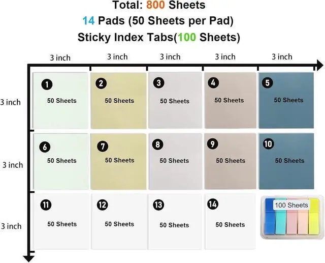 Alt view image 2 of 7 - 800 Sheets Transparent Sticky Notes 3" X 3" for School Office Supplies | Clear Translucent Self-Adhesive Sticky Notes for Back to School & Office Supplies, See Through Reveals Underlying Bible Text