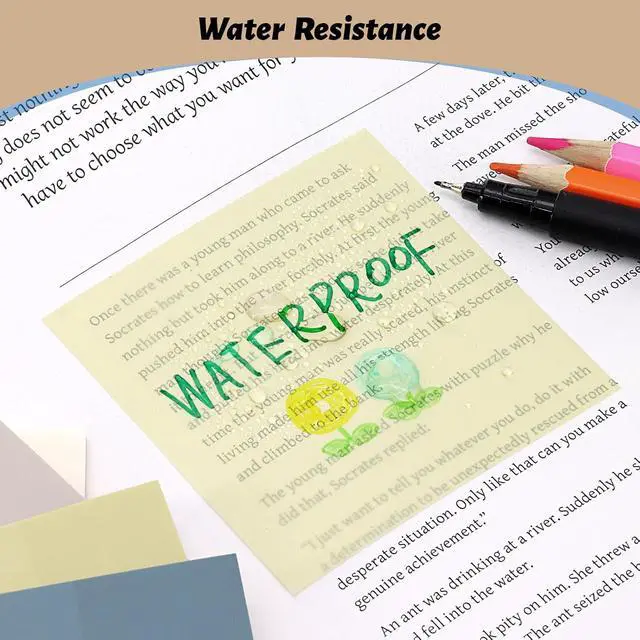 Alt view image 7 of 7 - 800 Sheets Transparent Sticky Notes 3" X 3" for School Office Supplies | Clear Translucent Self-Adhesive Sticky Notes for Back to School & Office Supplies, See Through Reveals Underlying Bible Text
