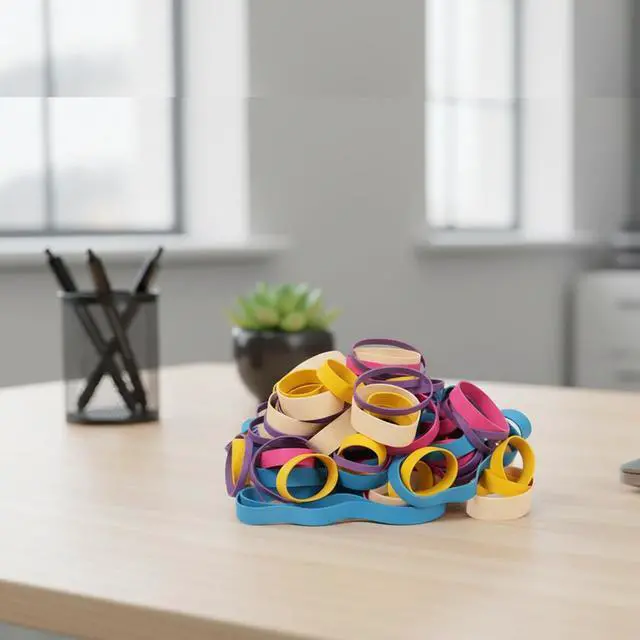 Alt view image 7 of 7 - 65Pcs Rubber Bands Multicolor Assorted Sizes #82#84 size94 size64 size107 | Mixed Wide Elastic Bands,for Survival Office Supply Tactical