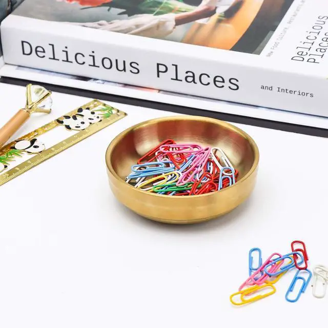 Alt view image 5 of 7 - NatSumeBasics Gold Paper Clip Holder Dispenser & 30 Paper Clips | Stainless Steel, Elegant Desk Organizer Accessories Supplies for School Office Home