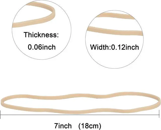 Alt view image 2 of 5 - Foshine Rubber Bands Long Wide Elastic Bands Large Size 117B 120 Pcs | Trash Can Rubber Bands 7inch for Office Supplies Home Garbage Can Bands