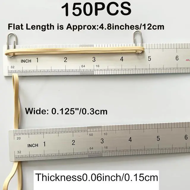 Alt view image 2 of 5 - AIWOQI Rubber Bands 150Pcs 4.8inch Big Elastic Rubber Band Long Large Wdie | Beige Large Rubber Bands for Office Supplies File Folders Litter Box (4 4/5" x 1/8")