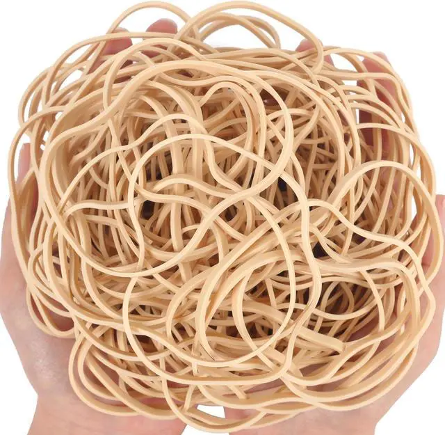 Alt view image 4 of 5 - AIWOQI Rubber Bands 150Pcs 4.8inch Big Elastic Rubber Band Long Large Wdie | Beige Large Rubber Bands for Office Supplies File Folders Litter Box (4 4/5" x 1/8")