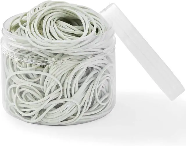 Main image of AMUU Rubber Bands Size 16 300pcs Small Rubber Bands for Office Supplies | White Size16 Elastic Band for School Home
