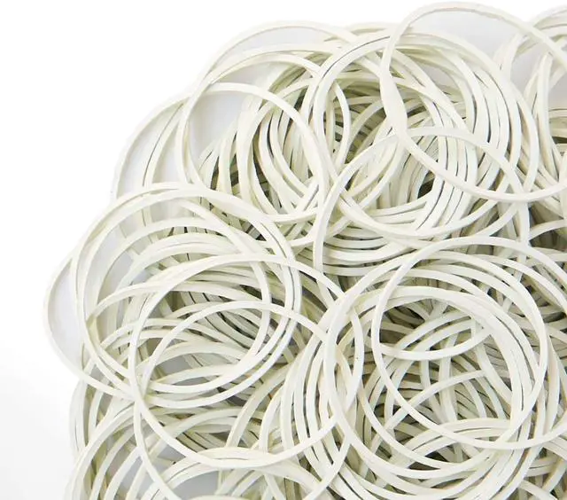 Alt view image 4 of 7 - AMUU Rubber Bands Size 16 300pcs Small Rubber Bands for Office Supplies | White Size16 Elastic Band for School Home