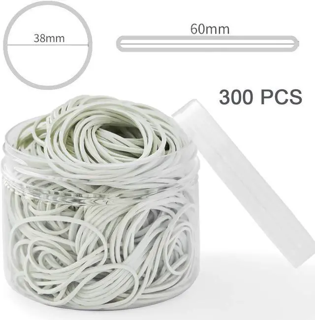 Alt view image 7 of 7 - AMUU Rubber Bands Size 16 300pcs Small Rubber Bands for Office Supplies | White Size16 Elastic Band for School Home