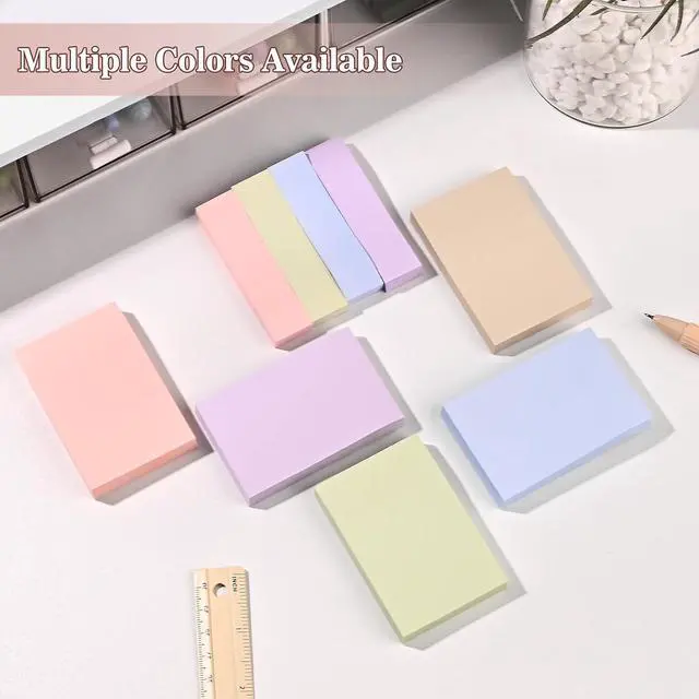 Alt view image 4 of 7 - BAYTORY 6 Pads Pastel Sticky Notes, Small Self-Stick Note (3x2 & 3x0.7 in) | Index Tabs Easy to Post for School Office Notebook