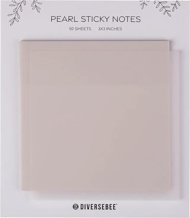 Main image of DiverseBee 50 Sheets Pastel Transparent Sticky Notes, 3x3 Clear Sticky Tabs, Translucent Page Flags Book Markers Stickers, Planner Accessories, Bible Journaling Study Office School Supplies (Pearl)