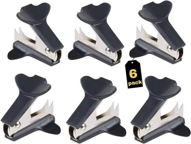 Main image of 1InTheOffice Staple Remover, Claw Staple Remover, Staple Remover Tool, Black, 6 Pack