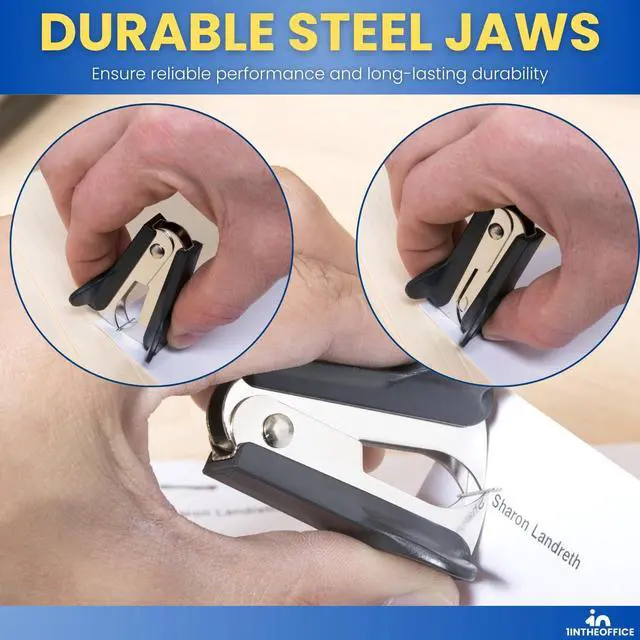 Alt view image 4 of 7 - 1InTheOffice Staple Remover, Claw Staple Remover, Staple Remover Tool, Black, 6 Pack