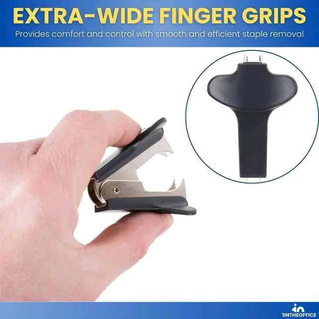 Alt view image 3 of 7 - 1InTheOffice Staple Remover, Claw Staple Remover, Staple Remover Tool, Black, 6 Pack
