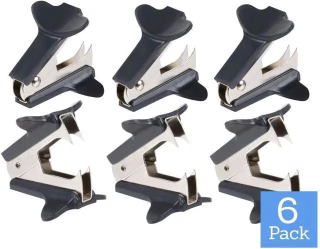 Alt view image 7 of 7 - 1InTheOffice Staple Remover, Claw Staple Remover, Staple Remover Tool, Black, 6 Pack