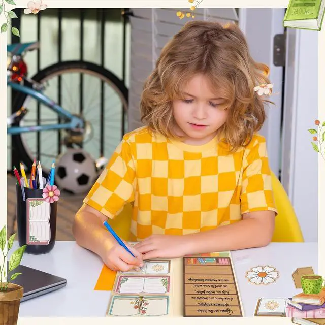 Alt view image 4 of 7 - B1ykin Sticky Notes Set - 550 Sheets Memo Writing Pad Book Lovers Design | Self-Stick Notes Pages, Teacher Appreciation Gift, School Office Supplies, There is No Such Thing As Too Many Books Design