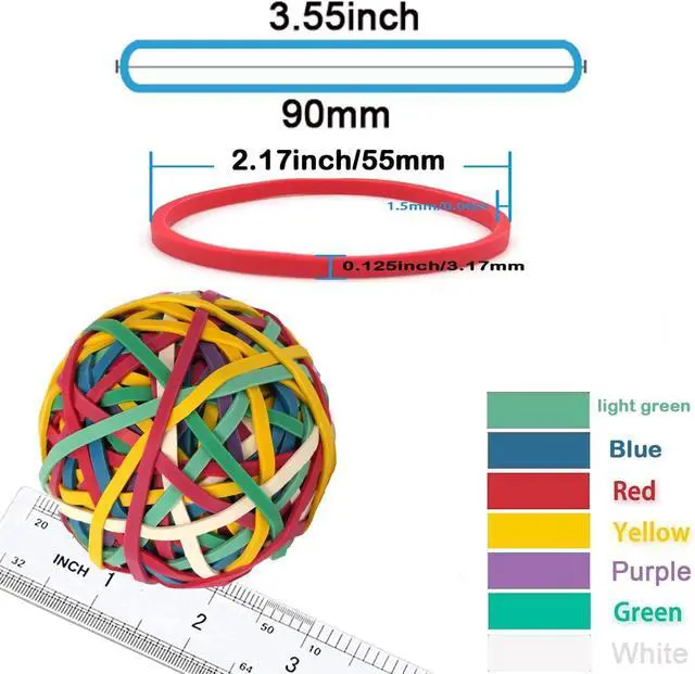 Alt view image 2 of 5 - AIWOQI Rubber Bands Ball 2 Pack Size #32 300 Pcs for Office Supplies | Strong Heavy Duty Elastic Band For School Home