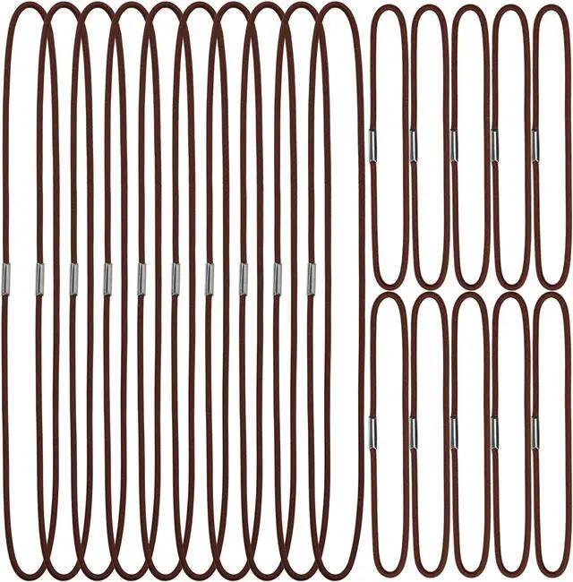 Main image of Mini Skater Travel Notebook Elastic Bands for Refillable Travel Journals Planners, Two Sizes, Pack of 20 (Brown, A5 & Passport Size)