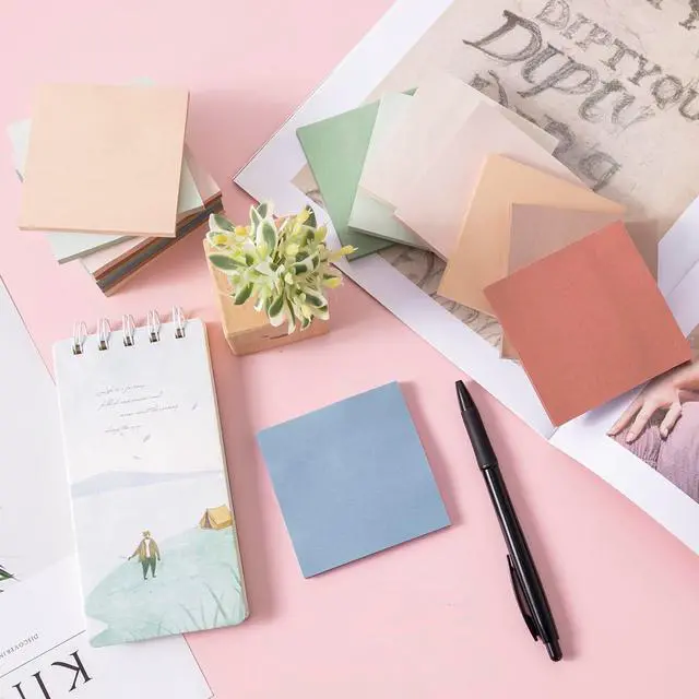 Alt view image 3 of 7 - (16 Pack) Sticky Notes 3x3, Vintage Colors, Sticky Pads, Recyclable | Easy to stick for Home, Office, Notebook
