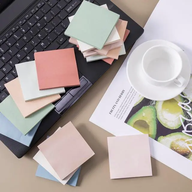 Alt view image 5 of 7 - (16 Pack) Sticky Notes 3x3, Vintage Colors, Sticky Pads, Recyclable | Easy to stick for Home, Office, Notebook