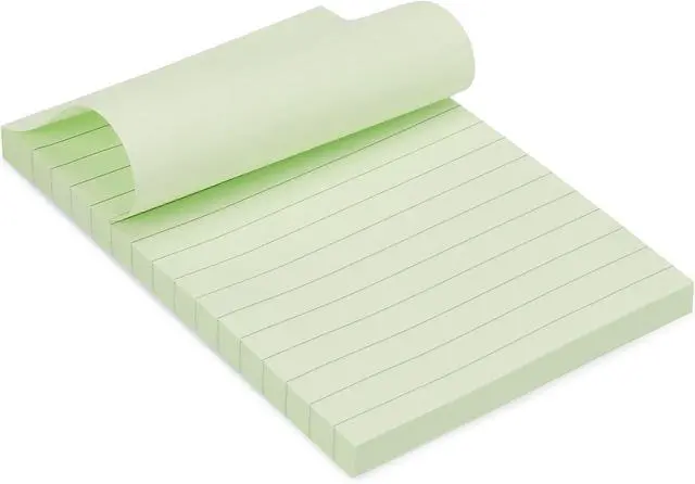 Alt view image 5 of 7 - Amazon Basics Lined Sticky Notes, 4x6" Self-Stick Pads with Clean Removal Adhesive for To Do List, Home, Office, Notebook, Assorted Colors, 100 Sheets/Pad, Pack of 5