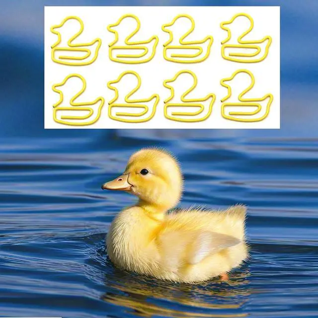Alt view image 2 of 6 - 60 Pcs Yellow Duck Paper Clips, Cute Duck Gifts for Women | Cute Office Supplies Desk Accessories Stationery for Women Teachers Students Coworkers