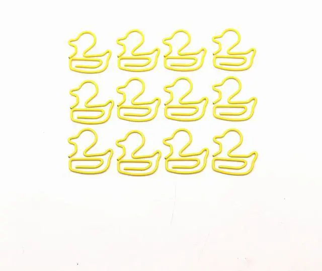 Alt view image 5 of 6 - 60 Pcs Yellow Duck Paper Clips, Cute Duck Gifts for Women | Cute Office Supplies Desk Accessories Stationery for Women Teachers Students Coworkers