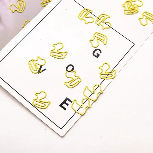 Alt view image 6 of 6 - 60 Pcs Yellow Duck Paper Clips, Cute Duck Gifts for Women | Cute Office Supplies Desk Accessories Stationery for Women Teachers Students Coworkers