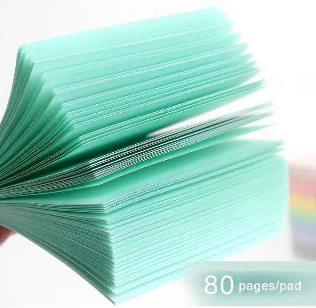 Alt view image 4 of 7 - Sticky Notes 3x3 Inch, 8 Pads, Light Colors Self-Adhesive, 80 Sheets/Pad | Reusable Notepads for Office, School, and Home
