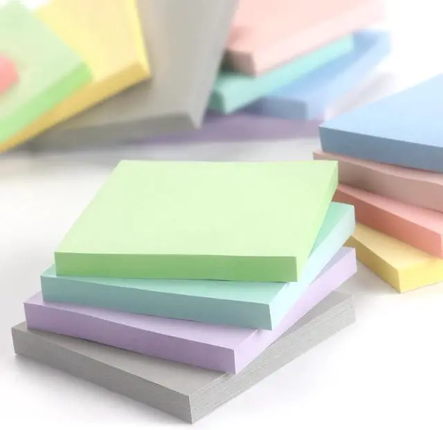 Alt view image 5 of 7 - Sticky Notes 3x3 Inch, 8 Pads, Light Colors Self-Adhesive, 80 Sheets/Pad | Reusable Notepads for Office, School, and Home