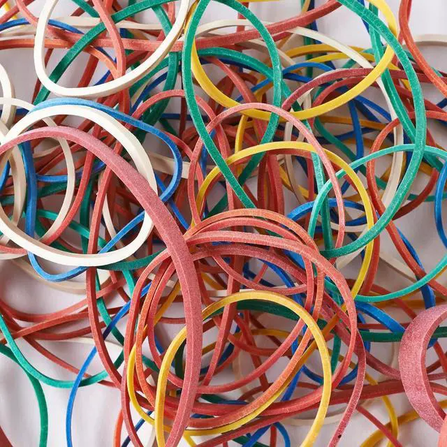 Alt view image 2 of 3 - Charles Leonard Rubber Bands Assorted Sizes & Colors 1.4oz per Bag, 6 Bags | 6 Bags per Box | Classroom Pack | Perfect for Crafts | Rubber Bands Assorted Sizes & Colors | For School and Office Use