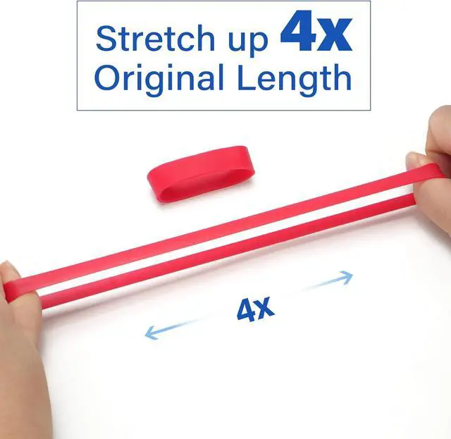 Alt view image 3 of 7 - LotFancy Rubber Bands Assorted Size, 4 Sizes Size84, Size82, Size 94, Size 105, Heavy Duty Colored Rubber Bands for Office Supplies