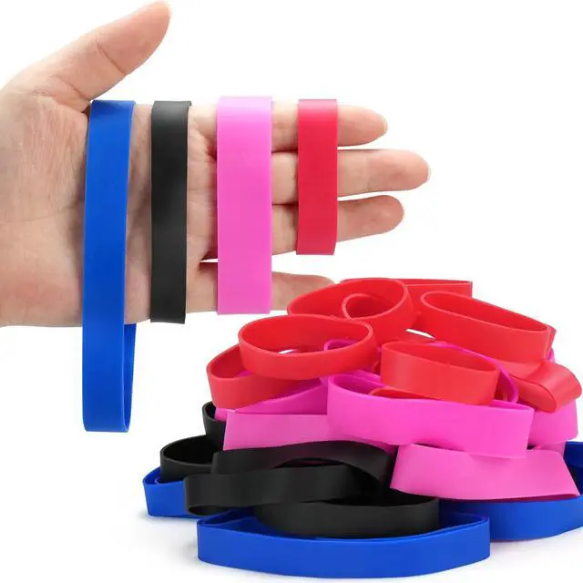 Main image of LotFancy Rubber Bands Assorted Size, 4 Sizes Size84, Size82, Size 94, Size 105, Heavy Duty Colored Rubber Bands for Office Supplies