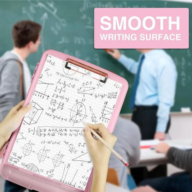 Alt view image 6 of 7 - Sooez Clipboards with Storage, High Capacity Clip Boards 8.5x11 with Storage, Heavy Duty Nursing Clipboard Folder, Plastic Clipboard with Pen Holder for Women Teachers Work, School & Office Supplies
