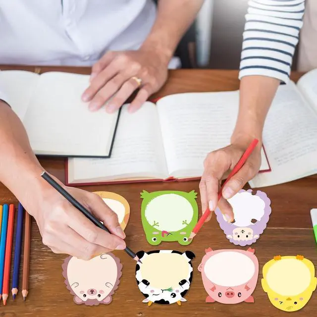 Alt view image 4 of 7 - Fancy Land 24 Pads Cute Sticky Notes Animals Memo Pads Office Supplies | Self Sticky Notepads, 720 Sheets, Page Markers Flags, For Home Office Supplies