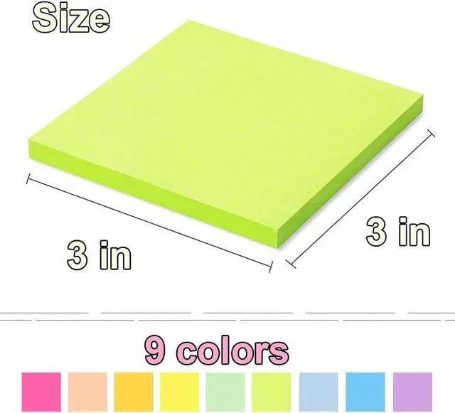 Alt view image 3 of 7 - (18 Pack) Pop Up Sticky Notes Refill,Bright 3x3 in Accordion Stickies | Office School Memo Note Pads,Post on Windows Doors,Foldable,Easy to Write on, Super Sticking Power