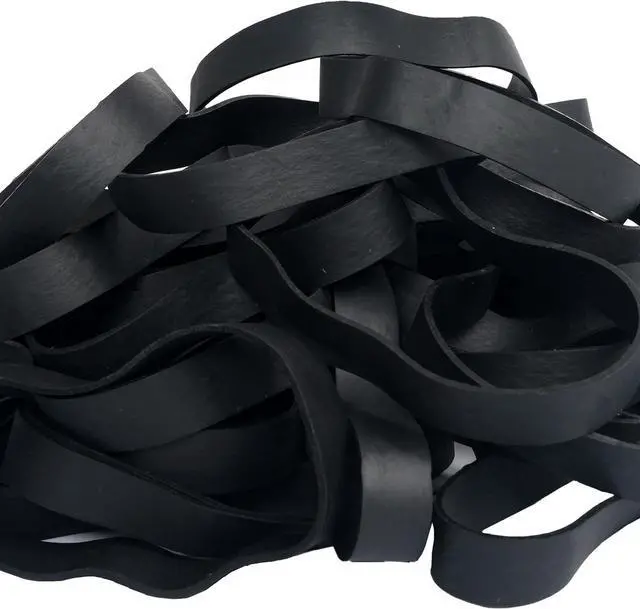 Alt view image 5 of 6 - Rubber Bands 40 Pcs size#105 Wide Big Black Large Elastic Band Heavy Duty | Thick Large Rubber Band for Office Supplies Outdoor