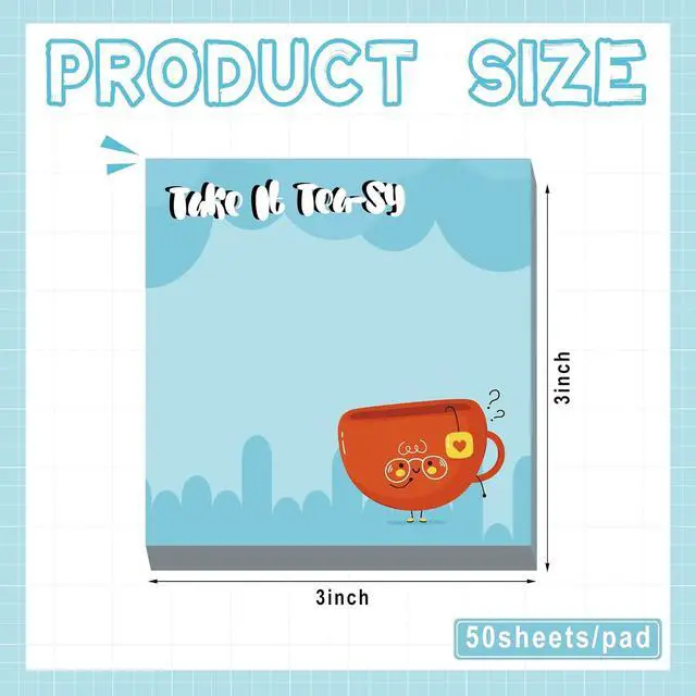 Alt view image 2 of 7 - 12 Pcs Fun Inspirational Sticky Notes 3 x 3 Inch Motivational Notepads Cute Post Positive Appreciation Sticky Notes Positive Gifts for Teacher Nurse Coworkers Studying Supplies(Vivid Style)