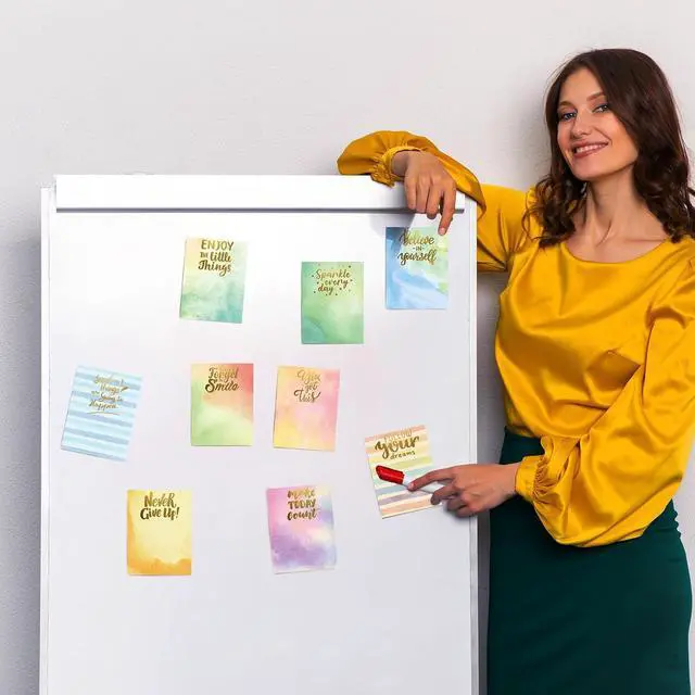 Alt view image 6 of 7 - 12 Pieces Appreciation Sticky Notes 3 x 4 Inch Fun Motivational Inspirational Positive Modern Cute Encouragement to Do List Notepad for Shopping List Study Planner 30 Sheets Each(Dreamy Style)