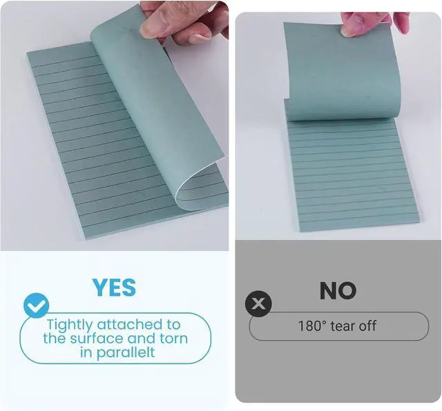 Alt view image 5 of 7 - 12 Pack Lined Sticky Note Pads 4x6 in, 6 Vintage Colors Sticky Notes with Lines, Self-Stick Note Pads, Large Rectangular Post it Notes for Office, School, Home, Study & Organization (30 Sheets/Pad)
