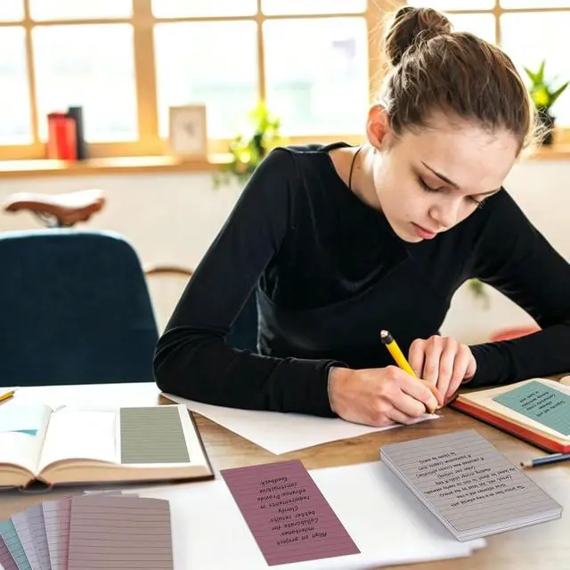 Alt view image 6 of 7 - 12 Pack Lined Sticky Note Pads 4x6 in, 6 Vintage Colors Sticky Notes with Lines, Self-Stick Note Pads, Large Rectangular Post it Notes for Office, School, Home, Study & Organization (30 Sheets/Pad)