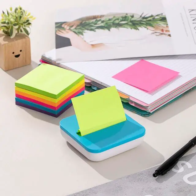 Alt view image 3 of 7 - (12 Pack) Pop-up Sticky Notes 3x3 in,Bright Colors | Super Sticking Power Memo Pads, 6 Colors, Strong Adhesive