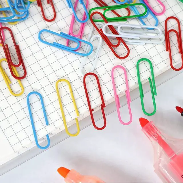 Alt view image 3 of 7 - AnutriON Paper Clips, 180 Pack Medium Size Paper Clips 1.3 Inch | Assorted Color Coated Paper Clips Great for Office School Document Organizing, Boxed