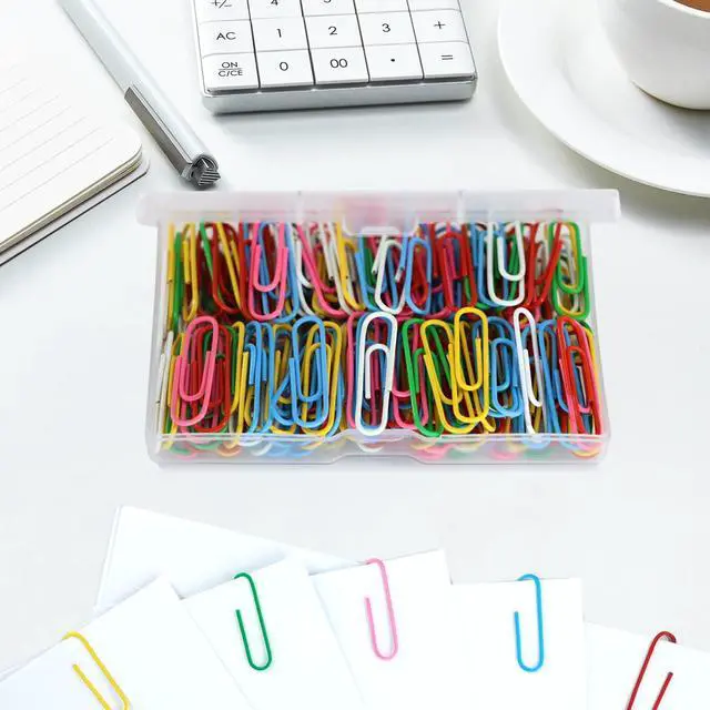 Alt view image 4 of 7 - AnutriON Paper Clips, 180 Pack Medium Size Paper Clips 1.3 Inch | Assorted Color Coated Paper Clips Great for Office School Document Organizing, Boxed