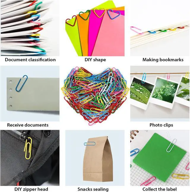 Alt view image 7 of 7 - AnutriON Paper Clips, 180 Pack Medium Size Paper Clips 1.3 Inch | Assorted Color Coated Paper Clips Great for Office School Document Organizing, Boxed