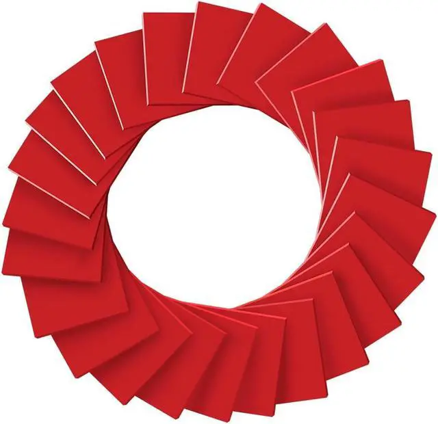 Alt view image 2 of 2 - (24 Pads) Sticky Notes 3x3 inch, Self-Stick Pads Bright Colors Sticky Note | Recyclable, Easy to Post for Home, Office, Notebook (Red)