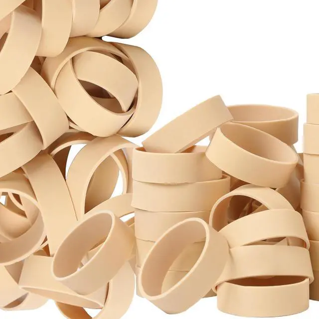 Alt view image 6 of 7 - AIWOQI Rubber Bands Size 82 Beige 65 Pcs Heavy Duty Wide Small Rubber Band | Strong Elastic Rubber Bands for Office Supplies Survival Camping Biking Fishing Tactical