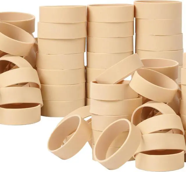 Alt view image 5 of 7 - AIWOQI Rubber Bands Size 82 Beige 65 Pcs Heavy Duty Wide Small Rubber Band | Strong Elastic Rubber Bands for Office Supplies Survival Camping Biking Fishing Tactical