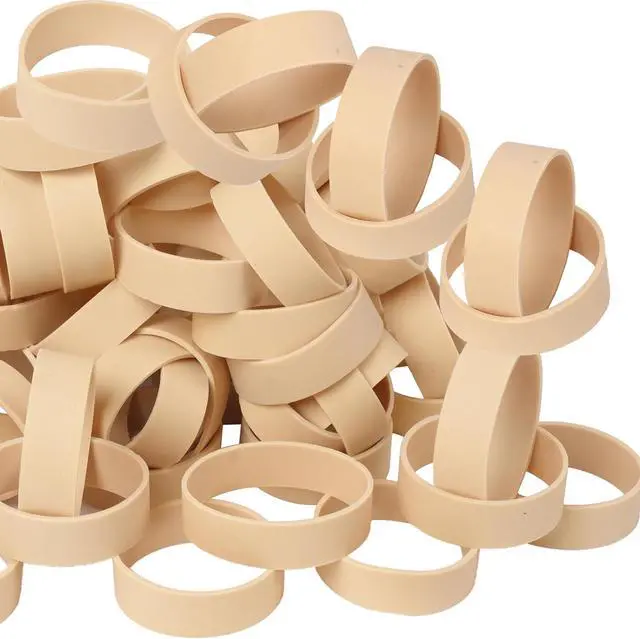 Alt view image 4 of 7 - AIWOQI Rubber Bands Size 82 Beige 65 Pcs Heavy Duty Wide Small Rubber Band | Strong Elastic Rubber Bands for Office Supplies Survival Camping Biking Fishing Tactical
