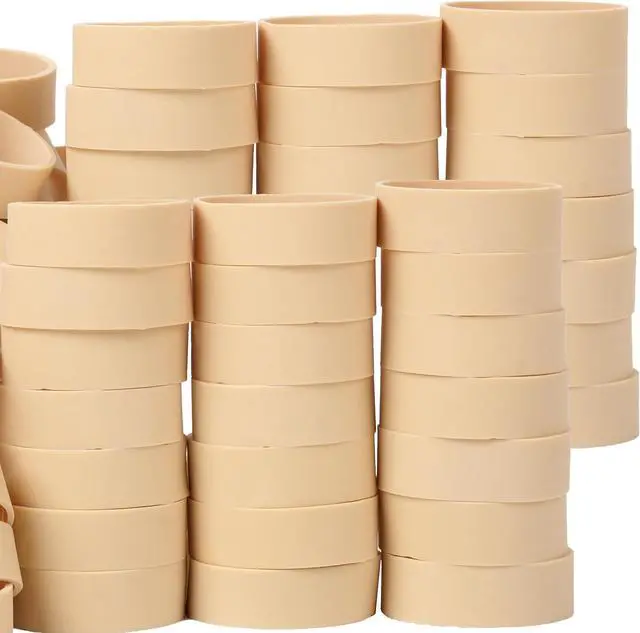Main image of AIWOQI Rubber Bands Size 82 Beige 65 Pcs Heavy Duty Wide Small Rubber Band | Strong Elastic Rubber Bands for Office Supplies Survival Camping Biking Fishing Tactical