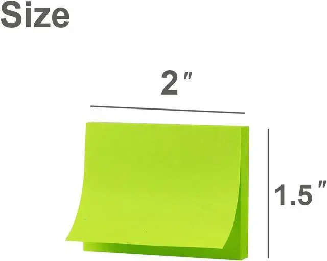 Alt view image 2 of 7 - (50 Pads) Sticky Notes 1.5x2, 10 Colors Self Sticky Notes, Sticky Pads | Easy to Post for Home, Office, Notebook